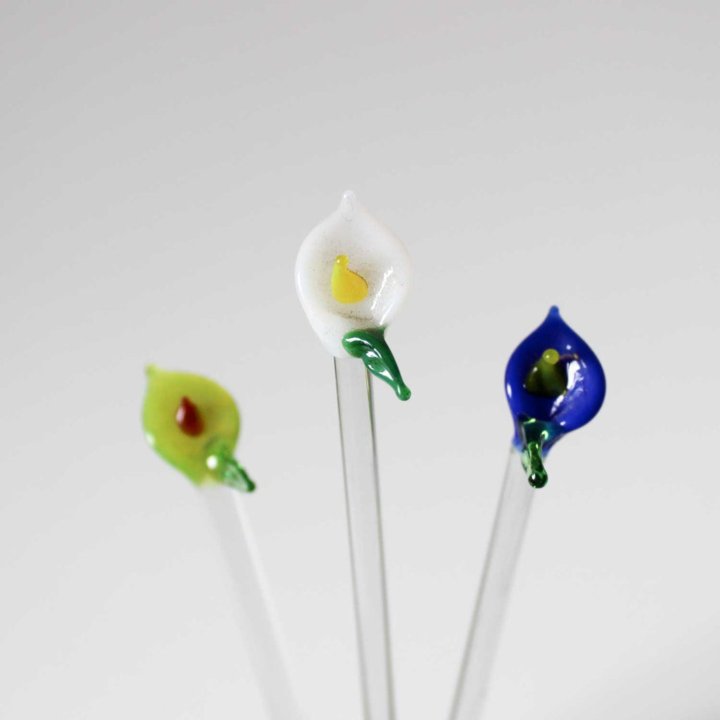 GLASS SWIZZLE STICKS - Ecofriendly Mini Stirring Rods - Set of 3