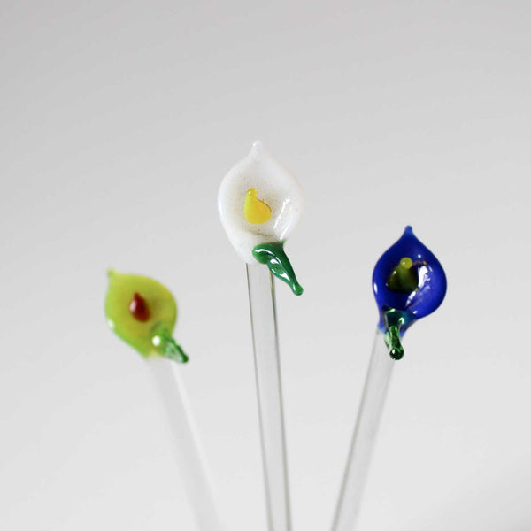 GLASS SWIZZLE STICKS - Ecofriendly Mini Stirring Rods - Set of 3