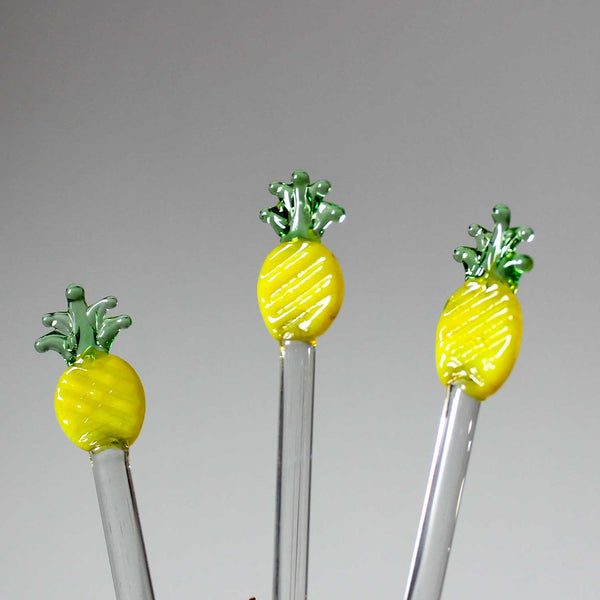 GLASS SWIZZLE STICKS - Ecofriendly Mini Stirring Rods - Set of 3