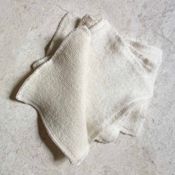SHERPA WIPES - GOTS-Certified Organic Cotton Reusable Makeup Remover Pads (Set of 7)