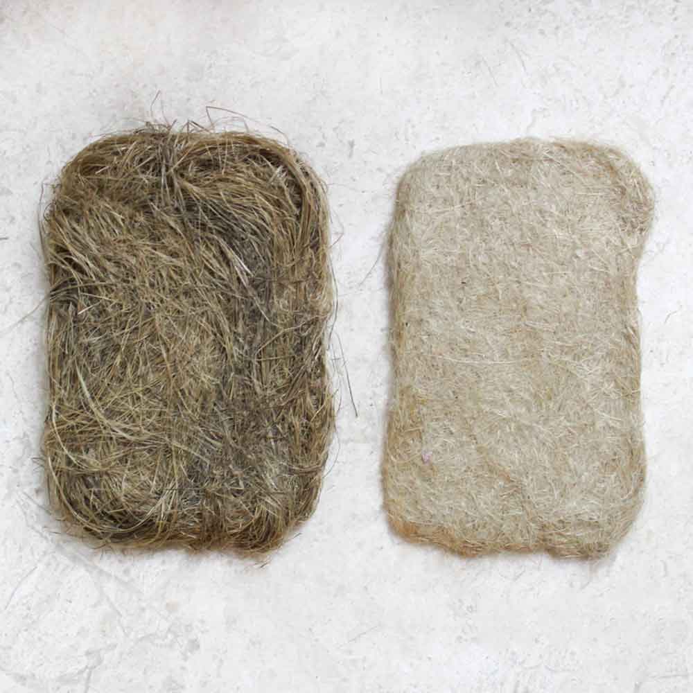 ORGANIC HEMP SPONGE - Natural Hand-Felted Skin Exfoliating Scrubber
