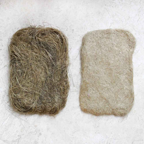 ORGANIC HEMP SPONGE - Natural Hand-Felted Skin Exfoliating Scrubber