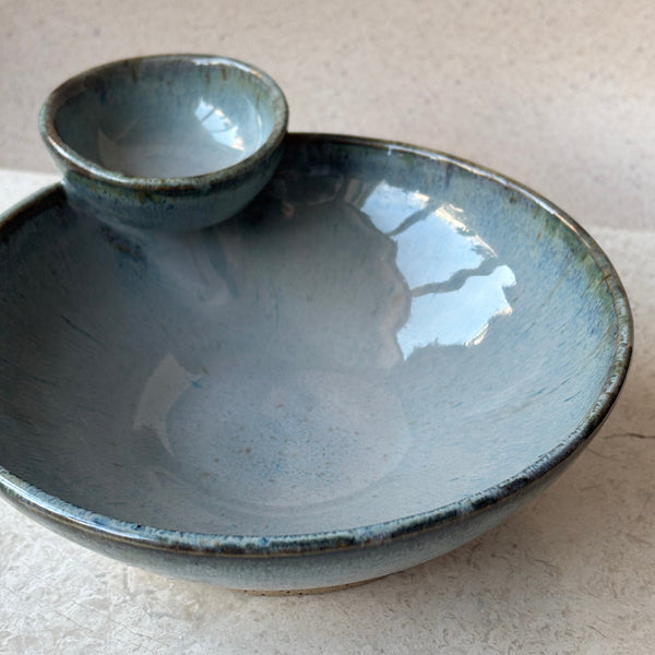 OLIVE DISH - Handmade Ceramic Serving Bowl with Pit Catcher