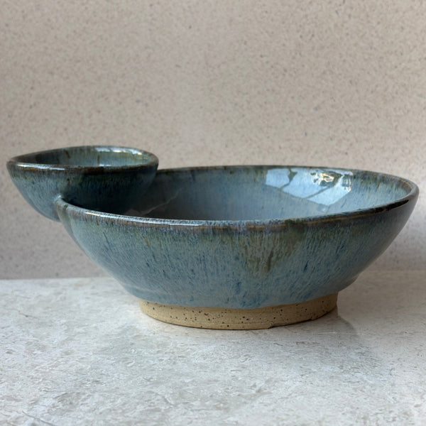 OLIVE DISH - Handmade Ceramic Serving Bowl with Pit Catcher