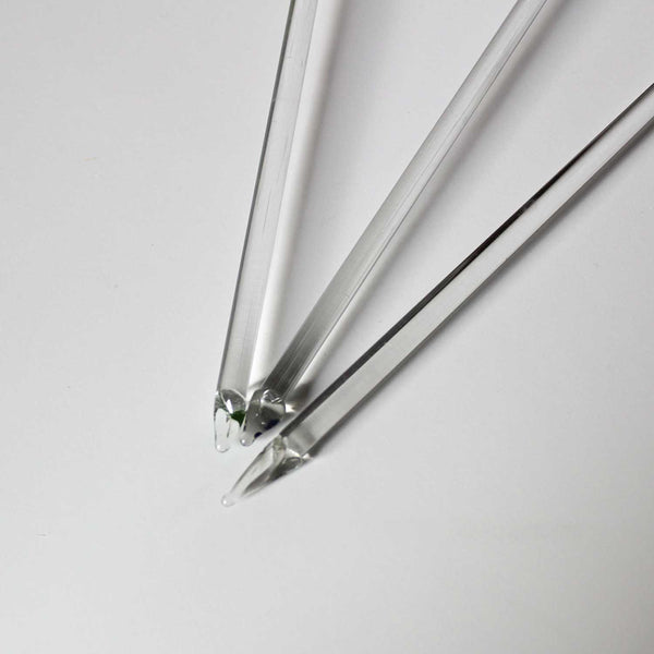 GLASS SWIZZLE STICKS - Ecofriendly Mini Stirring Rods - Set of 3